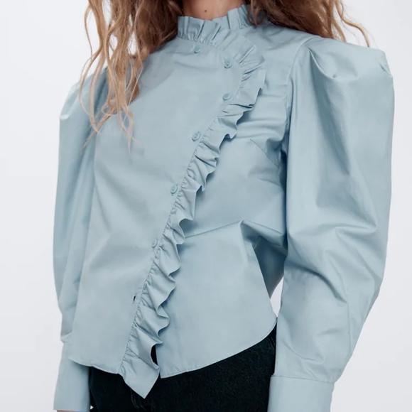 Zara top with ruffle - Picture 4 of 5